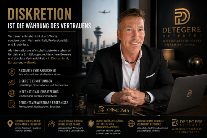 Vertrauen entsteht nur dort, wo sensible Informationen geschützt werden. Gerade bei Ermittlungen ist Diskretion deshalb ein zentr. Bestandteil unserer Arbeit.
