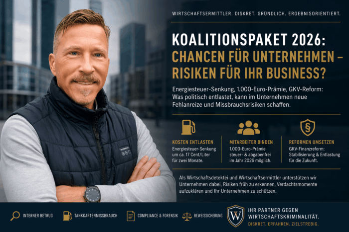 Oliver Peth - Privat Investigation Service Detegere / Wirtschaftsdetektei und Privatdetektei Detegere - Koalitionspaket 2026
