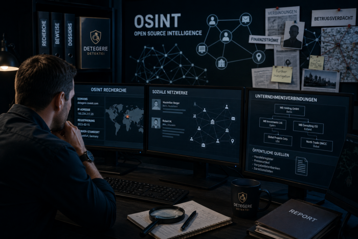 Oliver Peth - Privat Investigation Service Detegere / Wirtschaftsdetektei und Privatdetektei - Professionelle OSINT Recherche 