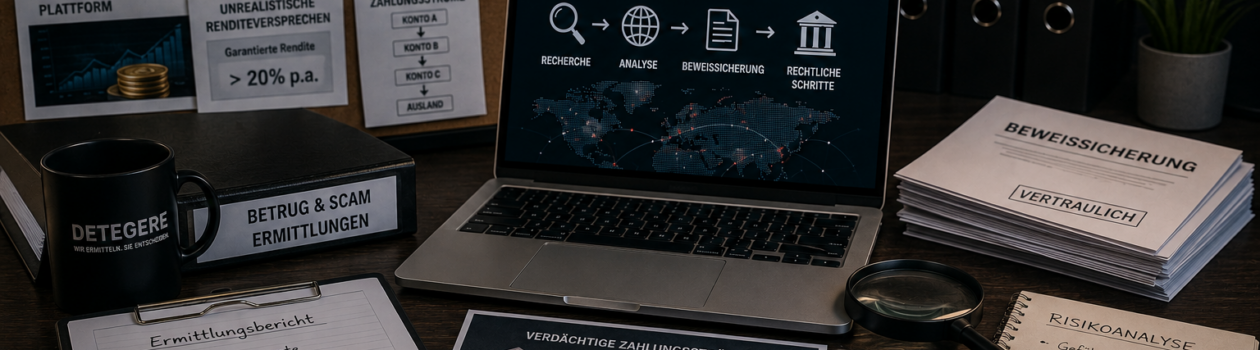 Ermittlungen bei Betrug und Anlagebetrug