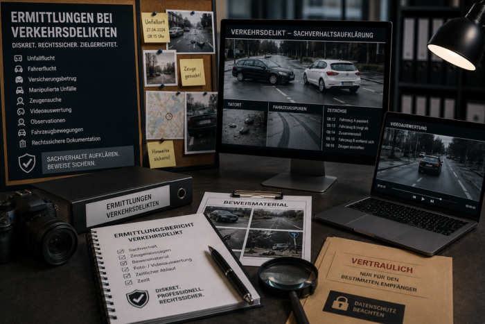 Oliver Peth - Privat Investigation Service Detegere / Wirtschaftsdetektei und Privatdetektei Detegere - Ermittlung bei Verkehrsdelikten 