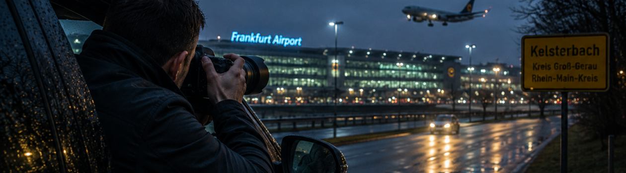 Detektei Detegere in Kelsterbach: diskrete Ermittlungen, Observationen, Beweisbeschaffung und Wirtschaftsermittlungen nahe Flughafen Frankfurt - International