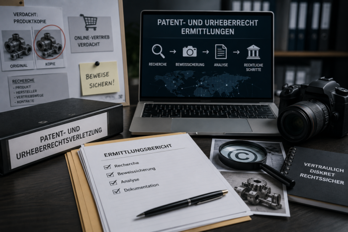 Oliver Peth - Privat Investigation Service Detegere / Wirtschaftsdetektei und Privatdetektei - Ermittlungen bei Patent- und Urheberrechtsverletzung