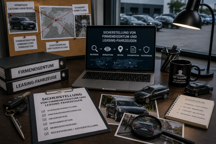 Oliver Peth - Privat Investigation Service Detegere / Wirtschaftsdetektei und Privatdetektei - Sicherstellung von Leasing- und Firmenfahrzeugen 