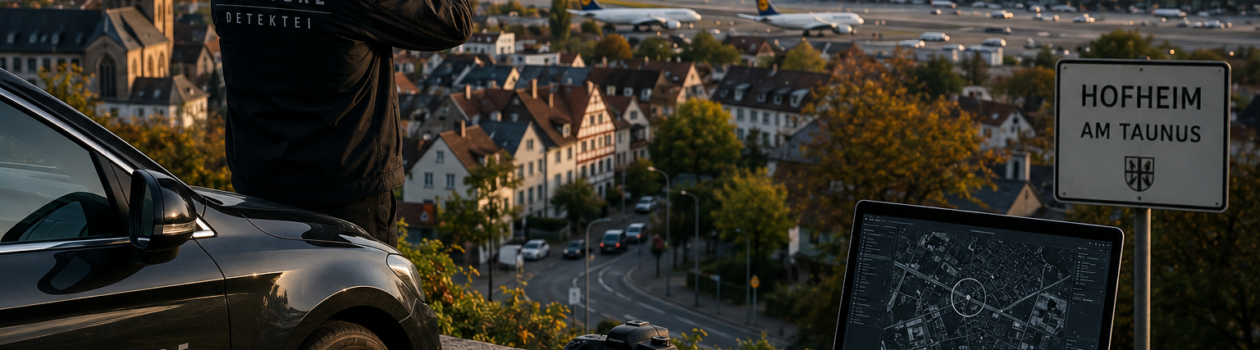 Detektei Detegere für Hofheim am Taunus: Wirtschaftsdetektei für CEO Fraud, Betrug, Observationen, internationale Ermittlungen nähe Flughafen Frankfurt.