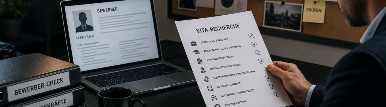 Recherchen zur Vita von Bewerbern