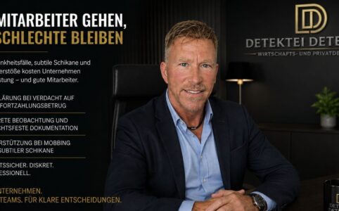 Lohnfortzahlungsbetrug, subtile Schikane und interne Regelverstöße schaden Teams. DETEGERE schafft Klarheit durch diskrete Ermittlungen.