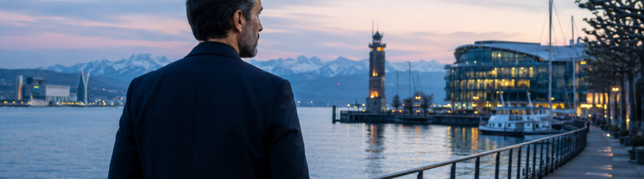 Detektei für Friedrichshafen: diskrete Wirtschaftsdetektei für Bodensee, Industrie, ZF-Umfeld, Luftfahrt, Schweiz-Bezug, Observation & Due Diligence.