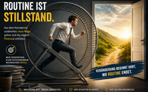 Warum zu viel Routine zum Stillstand führt und weshalb Wachstum, Erfolg und erfolgreiche Ermittlungsarbeit erst außerhalb des Hamsterrads entstehen.