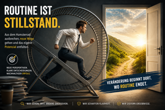Warum zu viel Routine zum Stillstand führt und weshalb Wachstum, Erfolg und erfolgreiche Ermittlungsarbeit erst außerhalb des Hamsterrads entstehen.