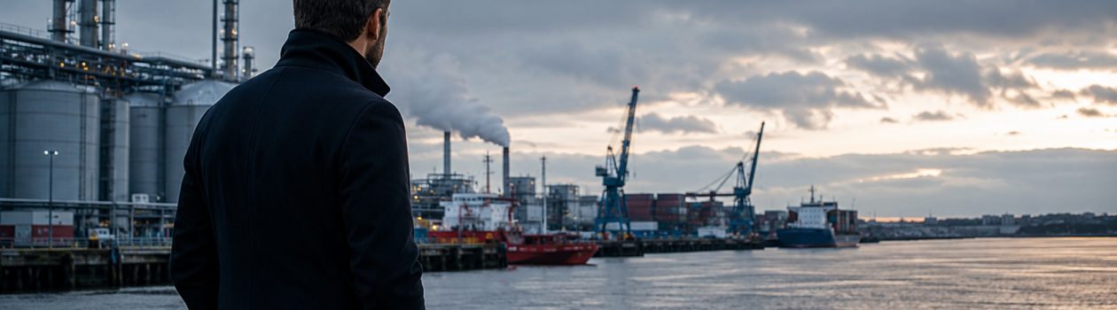 Detektei Stade für Chemie, Hafen, Elbe-Logistik, Industrie, Mitarbeiterdelikte, Background-Checks und gerichtsfeste Wirtschafts­ermittlungen.