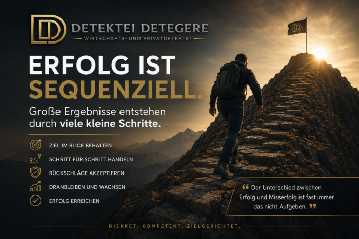Erfolg entsteht durch viele kleine Schritte. Erfahren Sie, warum Beharrlichkeit, Disziplin und Ausdauer langfristig zu nachhaltigem Erfolg führen.
