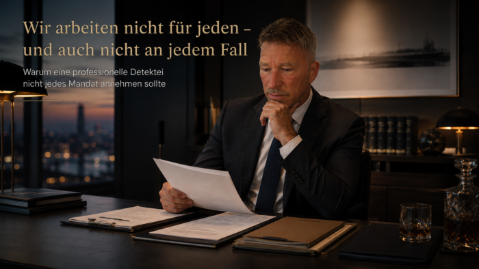 DETEGERE prüft jedes Mandat sorgfältig. Für Anwälte, Unternehmen, Family Offices und anspruchsvolle Privatpersonen mit berechtigtem Interesse.