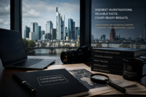 Professional investigative support in Germany for international law firms, companies, insurers and family offices. Surveillance, OSINT, litigation support.