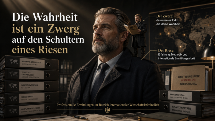 Internationale Wirtschaftskriminalität beginnt oft mit einem kleinen Indiz. Erfahren Sie, warum professionelle Ermittlungen und OSINT entscheidend sind.
