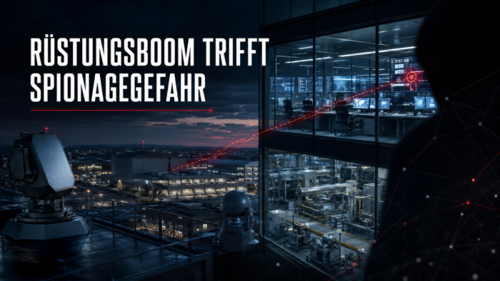 Rüstungsindustrie und Hightech wachsen. Zugleich steigen Risiken durch Spionage, Sabotage und Innentäter. So schützen Unternehmen Wissen und Lieferketten.