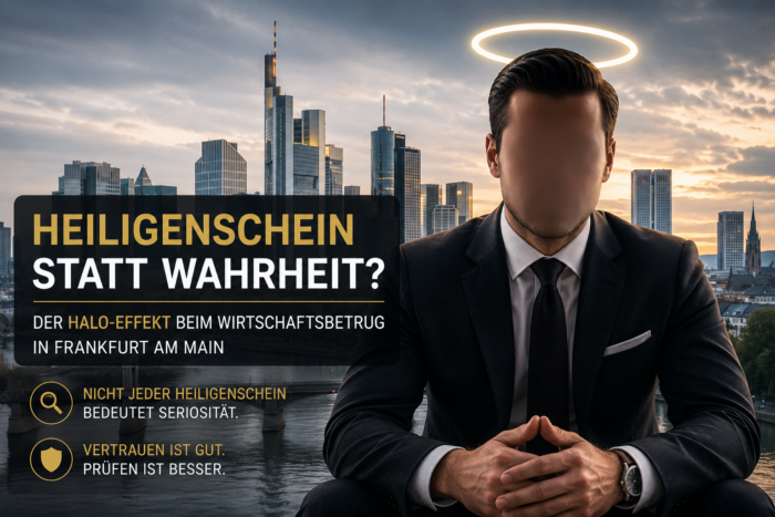 Wie Sprache, Kleidung, Reputation und Autorität beim Wirtschaftsbetrug in Frankfurt Vertrauen erzeugen und wie Unternehmen Täuschungen erkennen. 