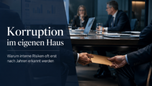Korruption bleibt oft jahrelang unentdeckt. Erfahren Sie, wie Unternehmen Warnsignale erkennen, interne Ermittlungen einleiten und Risiken effektiv reduzieren!