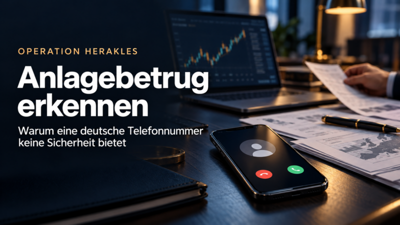 Operation Herakles zeigt die Risiken von Anlagebetrug. Detegere prüft Anbieter, deckt Widersprüche auf und erstellt detaillierte Expertisen bei Betrugsverdacht.