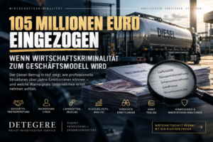 05 Mio. Euro eingezogen: Wirtschaftskriminalität erkennenDiesel-Betrug in Hof: Oliver Peth erklärt Warnsignale, Due Diligence, Asset Tracing und wie Unternehmen Wirtschaftskriminalität früh erkennen.