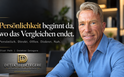 Detegere Persönlichkeit, Vertrauen und diskrete Ermittlungen Persönlichkeit beginnt, wo das Vergleichen endet. Oliver Peth zeigt, dass Klienten bei Detegere von persönlicher Betreuung, Klarheit und Diskretion profitieren.