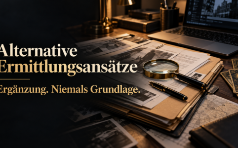 Detegere ist offen für alternative Ermittlungsansätze im rechtlichen Rahmen. Sie ergänzen professionelle Ermittlungen, ersetzen aber niemals deren Grundlage.