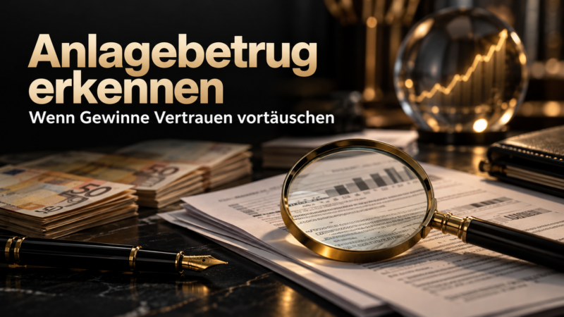 Anlagebetrug erkennen: Warum erste Auszahlungen keine Sicherheit bieten. Detegere prüft Anbieter und Hintergründe und zeigt Warnzeichen vor einer Geldanlage klar auf.