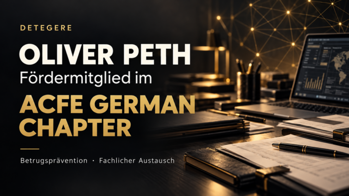 Oliver Peth ist Fördermitglied im ACFE German Chapter. Detegere vertieft den Austausch zu Betrugsprävention, internen Ermittlungen und Wirtschaftskriminalität.