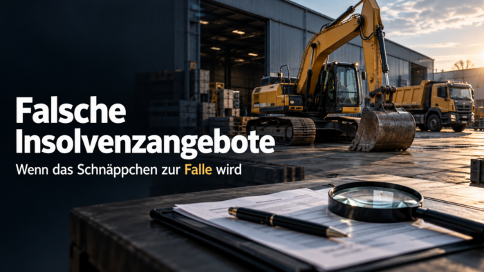 Baumaschinen zum Schnäppchenpreis? Detegere prüft Anbieter, Geschäftspartner und Waren vor Ort. Erkennen Sie Betrugsrisiken vor der Zahlung.