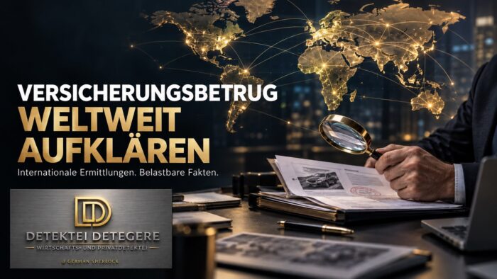 Detegere unterstützt Versicherungen weltweit bei Betrugsverdacht: mit Ermittlungen, Beweissicherung und Zusammenarbeit mit Behörden. Jetzt vertraulich anfragen.